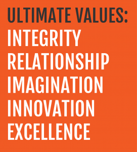 Ultimate Values: Integrity Relationship Imagination Innovation Excellence